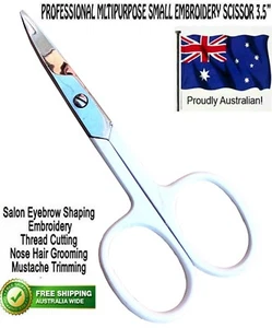 Small Nail Scissors Manicure Pedicure Cuticle Arrow Point Jaws Curved 3.5" - Picture 1 of 31