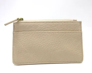 Tarjetero 3x5" Cremallera Superior Cuero GiGi Nueva York Marfil - Imagen 1 de 10