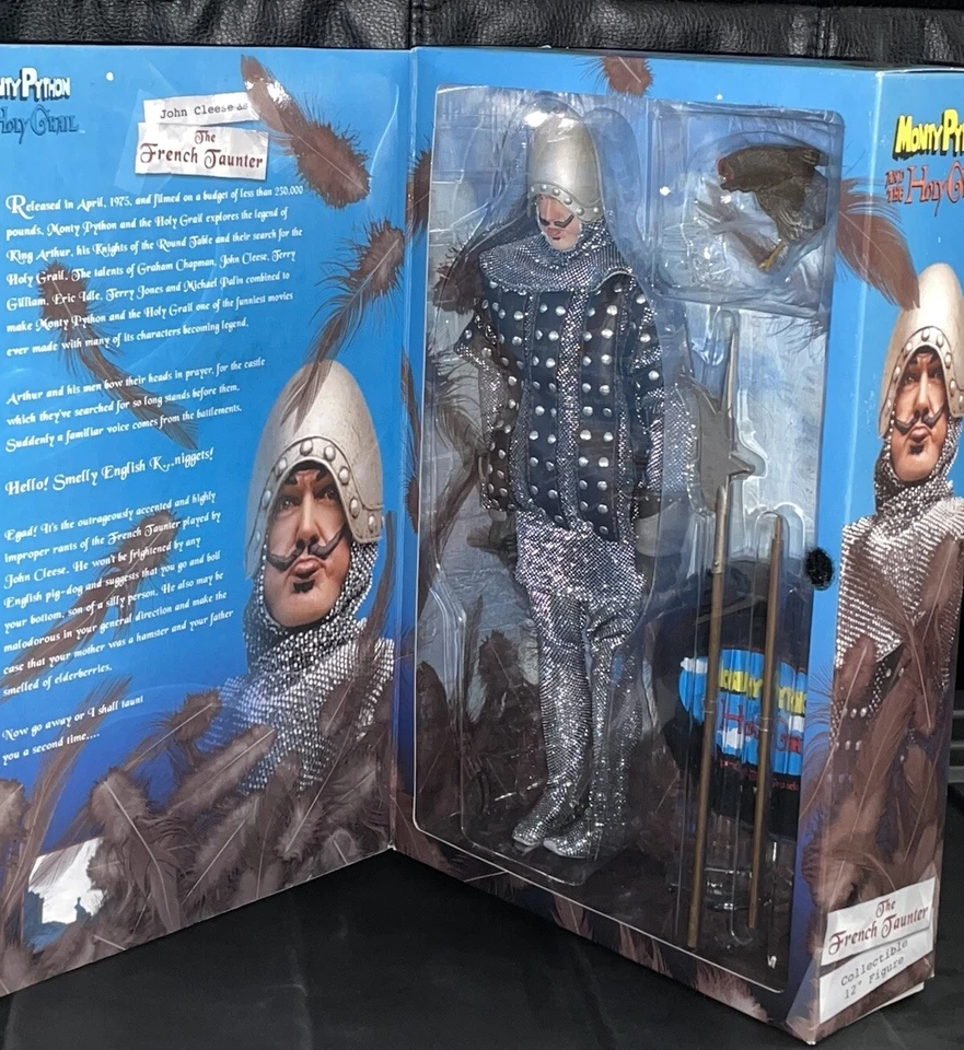 Monty Python y el Santo Grial John Cleese como tauntero francés con figura de pollo 12"" Foto 1 de 4