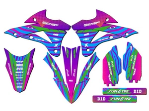 2014-2021 KX 100 TIGRE rosa Senge kit de gráficos compatible con Kawasaki - Imagen 1 de 10