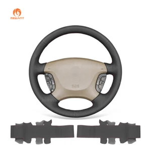 Funda de volante MEWANT de cuero sintético negra para Nissan Patrol Y61 1997-2015/ Maxima - Imagen 1 de 8