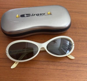 Vintage 90's Cirque Pelt Sunglasses Pearl White - Picture 1 of 8