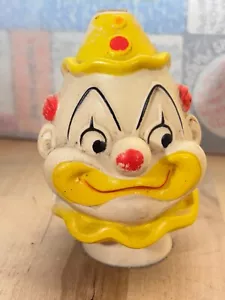 Vintage Baby Joy Gummi Clown Kopf, 1961, 4,25"h - Bild 1 von 6