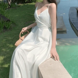 Mod Backless Bowtie Suspender Dress | Summer Dress - Picture 1 of 6