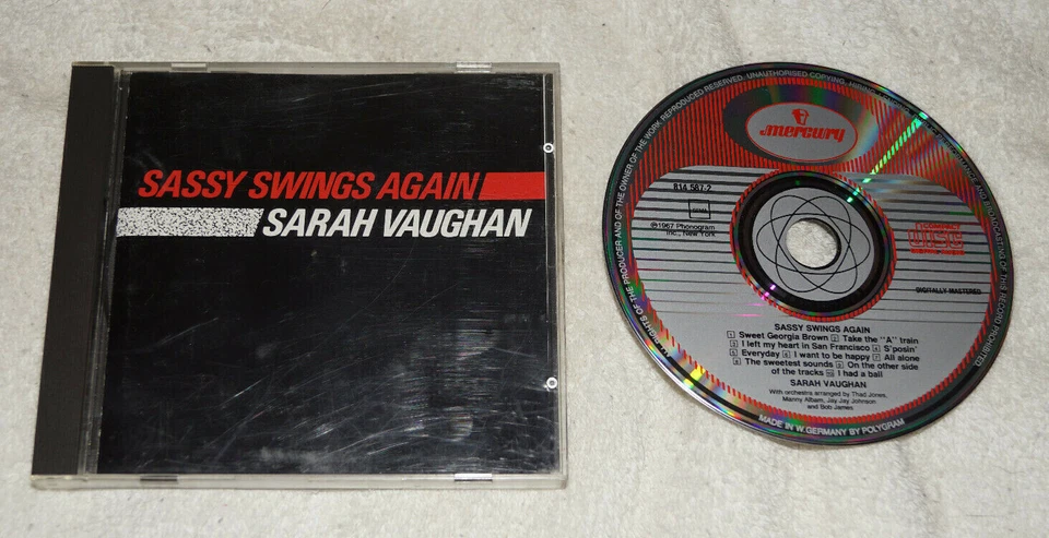 CD : Sarah Vaughan - Sassy Swings Again - Made in West Germany - Imagem 1 de 1