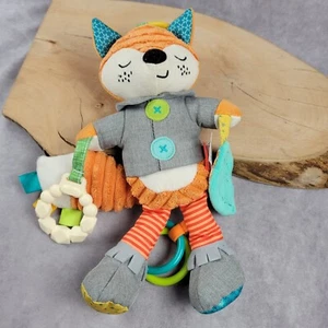 Infantino FOX Plush Stuffed Animal Rattle Teether Sensory Educational 11 inches - Picture 1 of 8