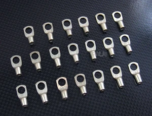 20 Stck. 8 Stärke x 6 mm verzinnte Kupferkabelschuhe/Klemmenenden UL-gelistet - Bild 1 von 2