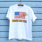 Vintage 90s Desert Storm Mission Accomplished Flag T-Shirt Large FOTL USA Made