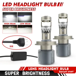  H4 9003 Super White Mini Kit Projector LED Headlight Bulbs High Low Beam 6500K - Picture 1 of 16