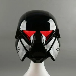 Mandalorian Dark Trooper Helmet With LED Eyes Cosplay Star Wars Helmet Mask Prop - Picture 1 of 9