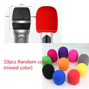 10PCS Colorful Microphone Handheld Filter Sponge Foam Mic Cover Shield - Picture 1 of 9