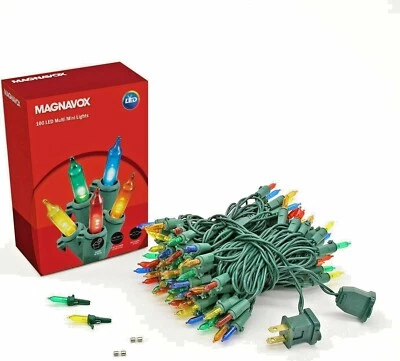 MAGNAVOX 100LT Multicolored LED Smooth Mini Lights [33 FT + End Connect] - Image 1 of 3
