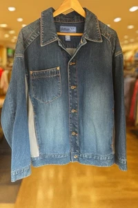 Vintage PLATINUM FUBU Grunge Hip Hop Denim Jean Jacket XL - Picture 1 of 6