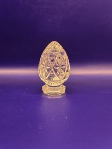 BLEIKRISTALL Cut Glass Egg Footed Paperweight 24% Lead Crystal 3” Germany - Picture 1 of 5