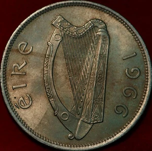 1966 Ireland 1/2 Crown Copper-Nickel Foreign Coin - Picture 1 of 2