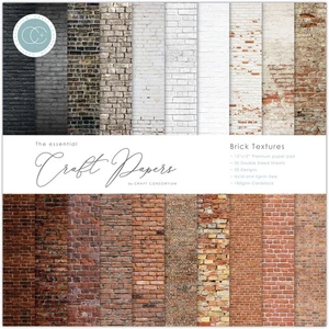 Craft Consortium Pad Carta Doppia Faccia 12"X12" 30/Pkg - Texture Mattone, 20 Design - Foto 1 di 1