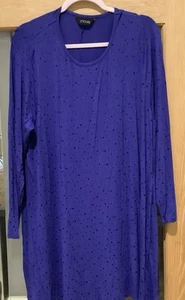 YOURS Damen Top blau & Pailletten Größe 22 / 24, nur einmal getragen, sehr guter Zustand 3/4 Ärmel - Bild 1 von 7