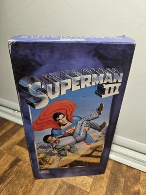 Superman 3 VHS (1983) en estado bastante bueno francés Christopher Reeve Richard Pryor Foto 1 de 2