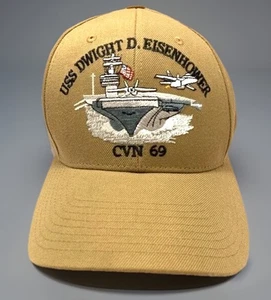 Sombrero USS Dwight D Eisenhower FIRMADO Militar CVN 69 US IKE Auténtico Mancave De Colección - Imagen 1 de 21