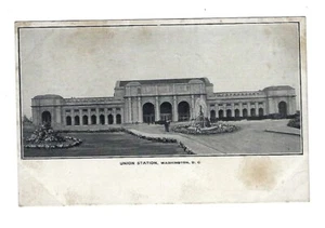 Tarjeta postal c1909 Union Station Washington D.C. - Imagen 1 de 2