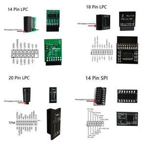 SPI 14 Pin LPC 14/18/20 Pin TPM2.0 Sicherheitsmodul Für Asrock TPM2 -SLI -S -SPI - Afbeelding 1 van 9