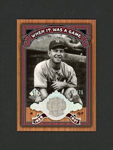2006 SP Legendary Cuts When It Was A Game Materials Mel Ott WG-MO SN /75