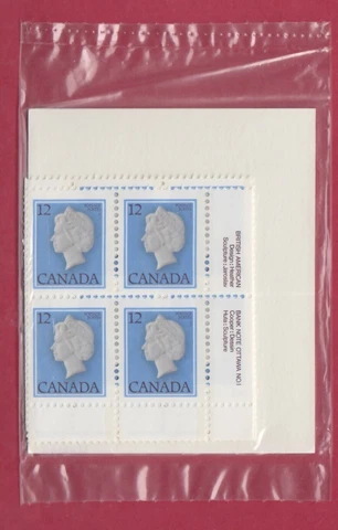 CANADA SEALED PLATE BLOCKS 713 PL1 1st CLASS DEF. QUEEN ELIZABETH II, SEE DESC Cover