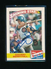 1989 Bazooka Damon Berryhill signed autograph crisp blue sharpie tough SWSW6