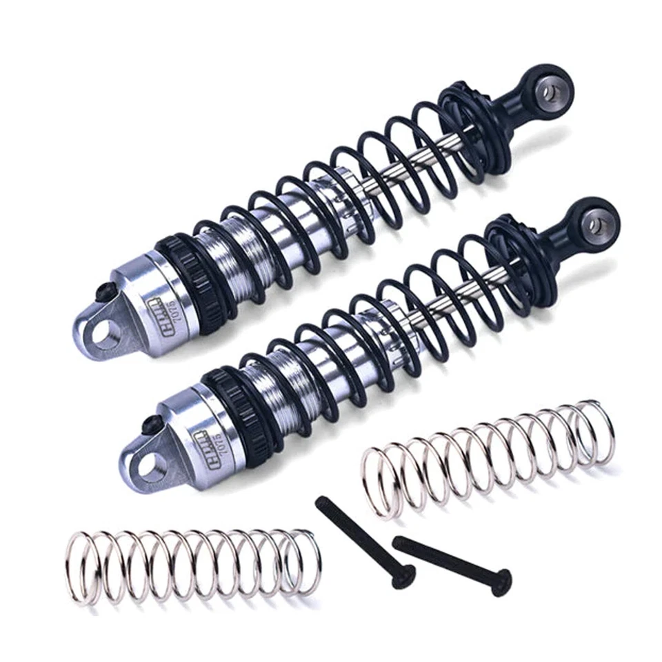 NEW GPM Alum 7075 Rear Adjustable Spring Shocks 90mm Silver : Tamiya 1/10 BBX - Image 1 of 1