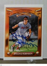 BROOKS ROBINSON SIGNED HILLSHIRE FARM KAHN'S CARD ORIOLES HOF83 RIP!