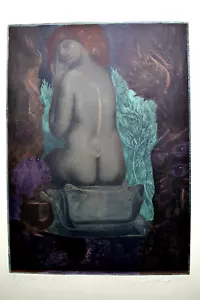 Ernst FUCHS Wien Farbradierung ° signierter Probedruck ° Blatt 3 / 18 EA ° RAR ° - Bild 1 von 8