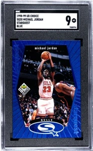 1998-99 Upper Deck Choice Michael Jordan #SQ30 Starquest Blue Foil SGC 9 Graded - Picture 1 of 2
