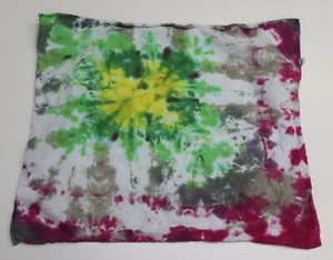 Tie Dye Bandana 21" x 21" Green Sun Corner 100% cotton - Picture 1 of 2