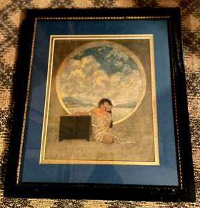 Antique Framed Maxfield Parrish Print "Pandora's Box" - Picture 1 of 2