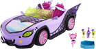 Monster High Ghoul Mobile Toy Car, Purple & Spiderweb Convertible With Pet