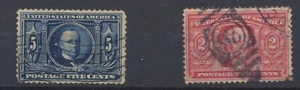 USA Stamps: 1904 Louisiana Exposition, 2c, 5c Scott 324,326: CV £30 - Picture 1 of 3