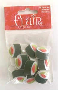 Flair Originals SUSHI Shank Buttons 18 Count - Picture 1 of 2