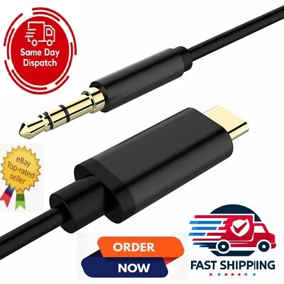 Cable estéreo AUX a tipo C de 3,5 mm para Samsung Galaxy S20 S21 S10 HUAWEI HTC LG Foto 1 de 4