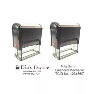 Self Inking Rubber Stamp - customised suitable for RN name stamp 40mm x 15 mm - Picture 1 of 4