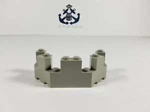 LEGO 1990s Old Light Gray Castle Turret Top 4 x 8 x 2 1/3 6066 - Fortress, Tower - Picture 1 of 1