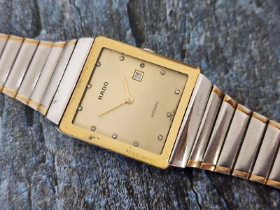 RADO AUTOMATIC DAY/DATE SWISS MADE VINTAGE GOLD TV DIAL GENTS. - Image 1 of 4
