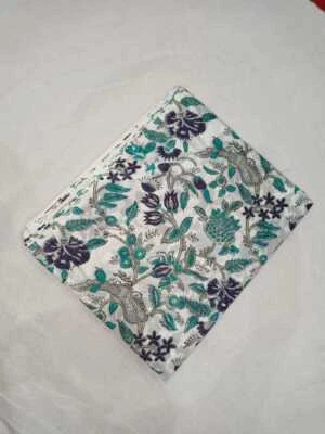 3 yard voile cotton fabric hand block print Multi Floral Fabric Print_010 - Image 1 of 4