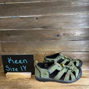 Big Kids Keen Seacamp II CNX Green Athletic Hiking Fisherman Sandals Size 1 Y - Picture 1 of 6