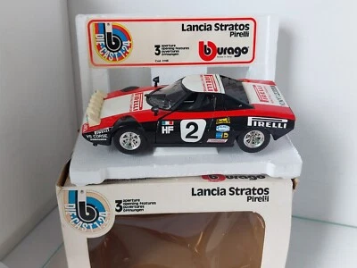 Bburago Lancia Stratos Pirelli In Black On 1:24 In Box Burago - Image 1 of 4