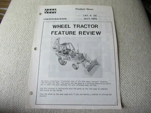 1976 Case loader backhoe feature review product news brochure - Picture 1 of 3