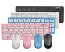 Renewgoo GooBLUE Wireless Keyboard & Mouse Ultra-thin PC Mac Gaming Combo