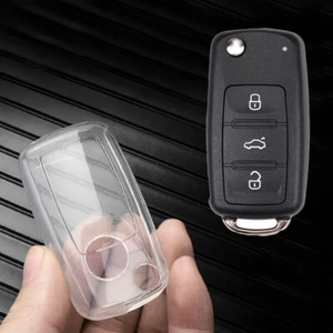 Key Fob Case Shell Bag Cover For VW Jetta Golf Polo Scirocco Passat Accessories - Picture 1 of 11