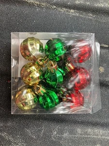 New Mini Christmas Ornaments & Shredded Holiday Packaging LOT Bundle - Picture 1 of 6