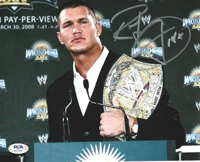 Foto autografada de Randy Orton com certificação PSA - Imagem 1 de 2