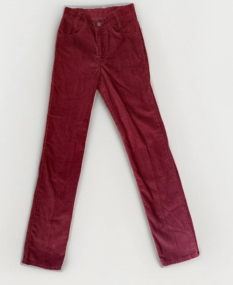 DE COLECCIÓN STOCK ANTIGUO Borgoña LEVI'S 719 NIÑOS PANA PIERNA RECTA 26 X 32 Estudiante Foto 1 de 4